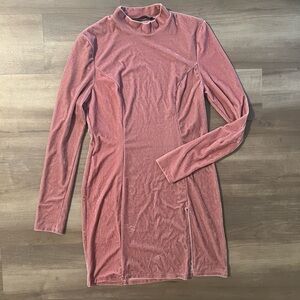Naked Wardrobe Velvet Bodycon Dress M